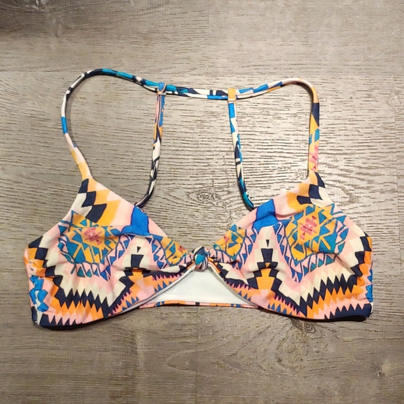 Athleta Other - Athleta | Spaghetti Strap Tie Knot Aztec Swim Top